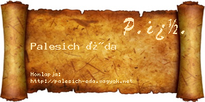Palesich Éda névjegykártya